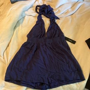 Lulus navy blue multi-way dressy romper